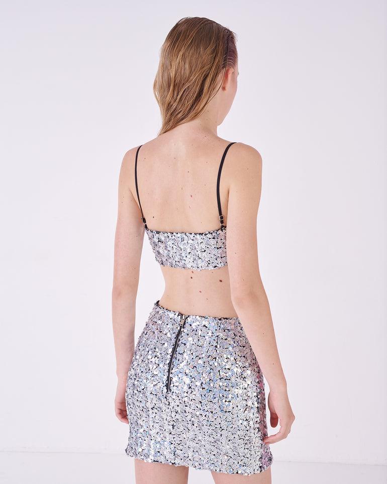 Silvian Heach Top Crop Con Paillettes