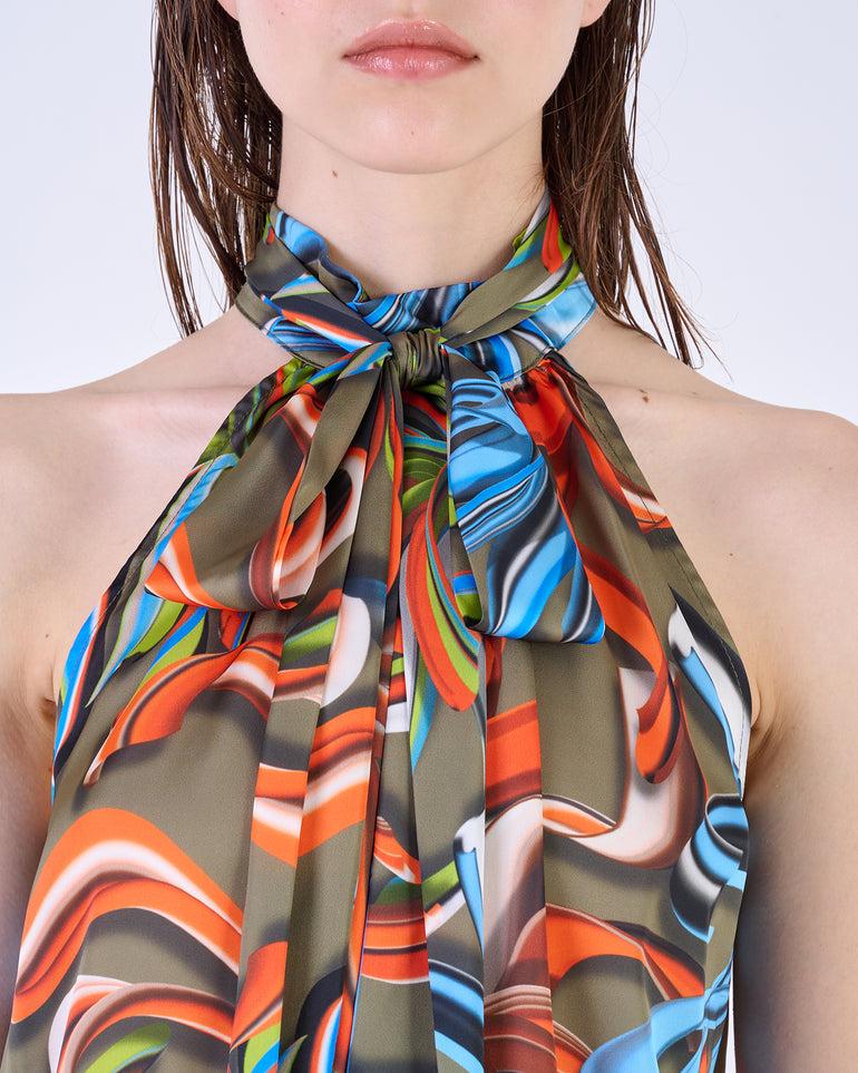 Silvian Heach Top Stampato Con Scollo All'americana