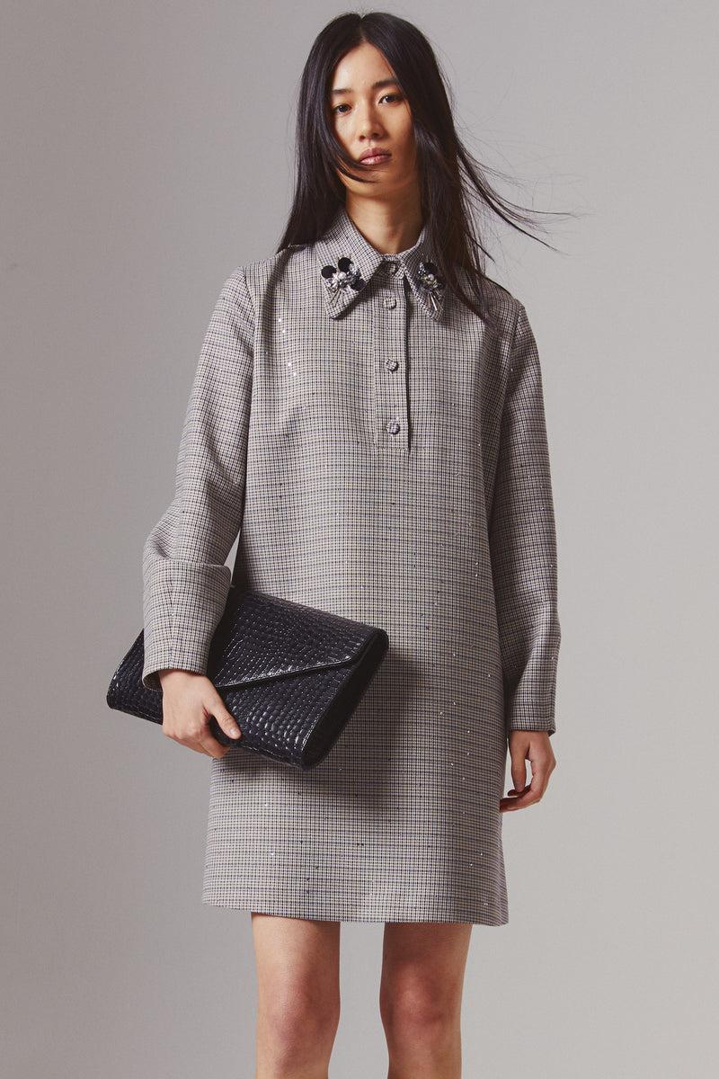 Shirtaporter Abito a Trapezio con Ricamo