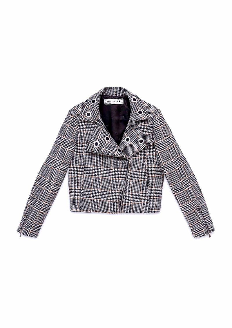 Shirtaporter Biker Jacket In Principe Di Galles