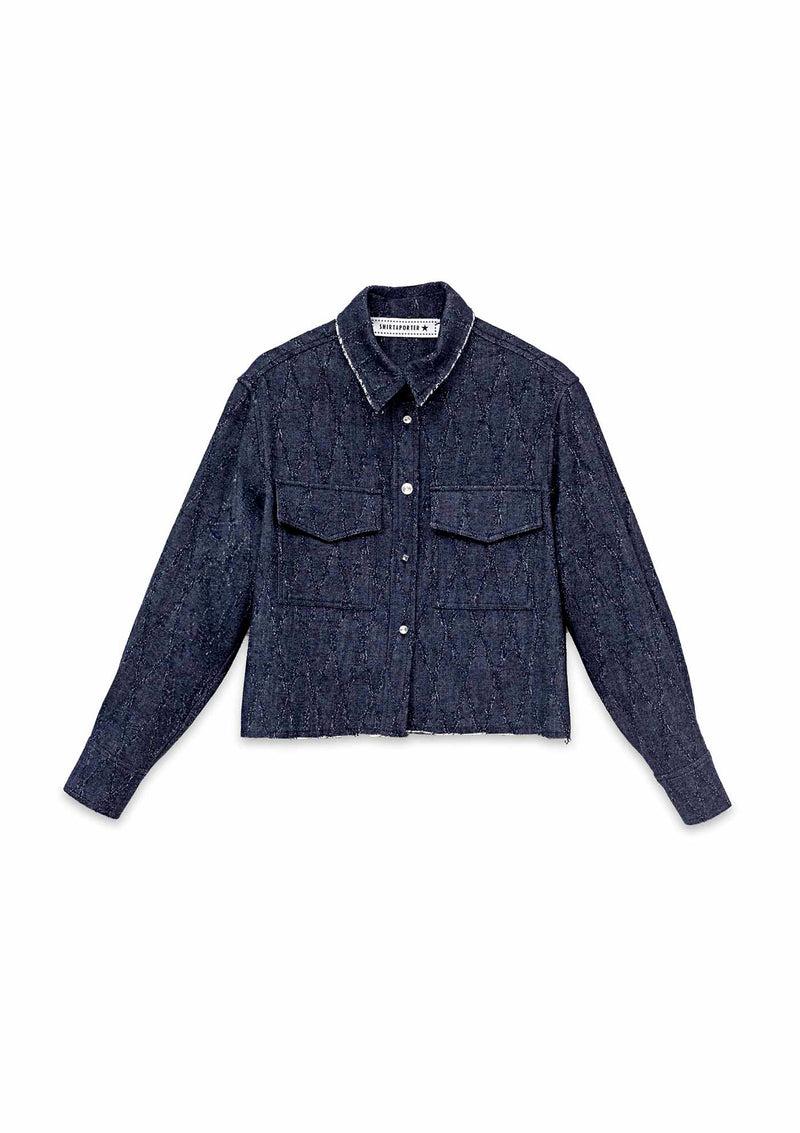 Shirtaporter CAMICIA CROPP DENIM JACQUARD