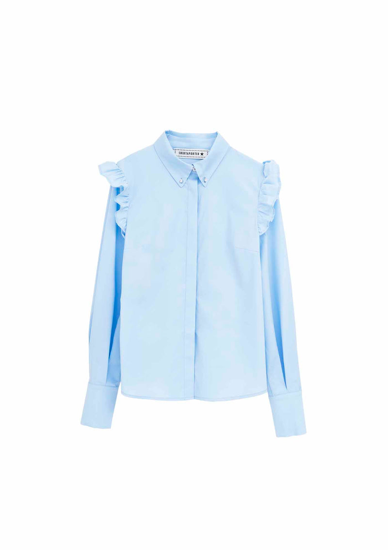Shirtaporter CAMICIA POPELINE CON RUCHES