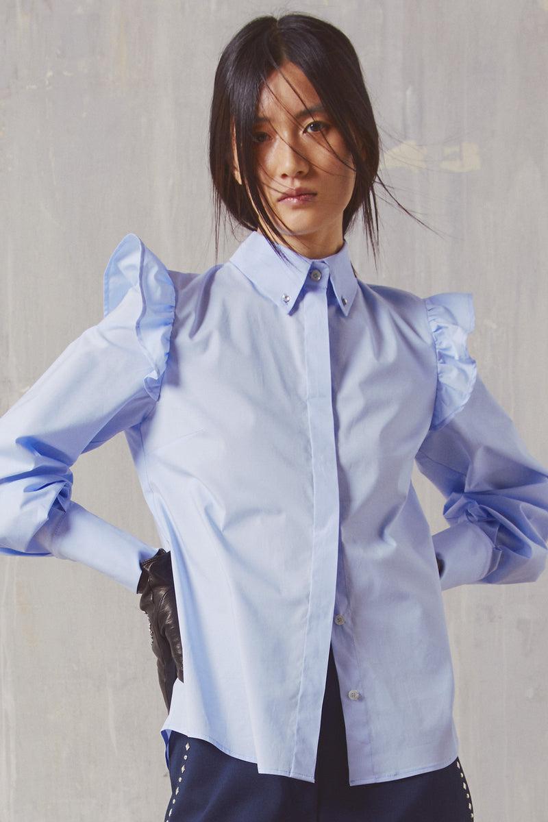 Shirtaporter CAMICIA POPELINE CON RUCHES