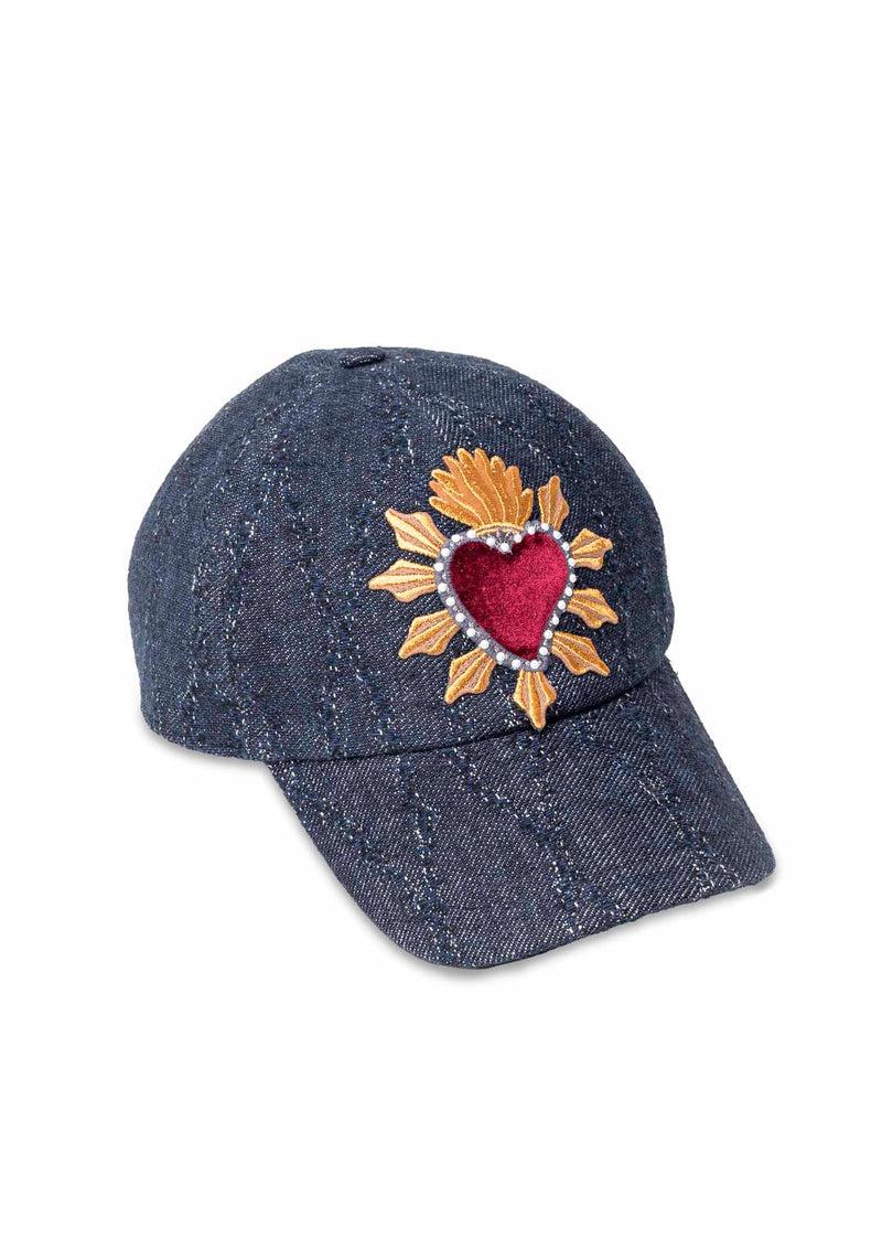 Shirtaporter CAP IN DENIM CON PATCH