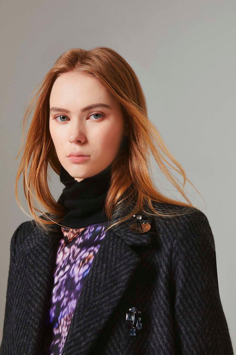 Shirtaporter CAPPOTTO MONOPT CON RICAMI