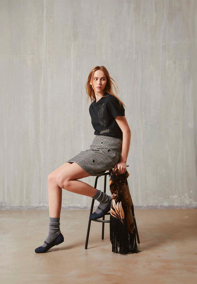 Shirtaporter T-SHIRT PALME SEQUIN