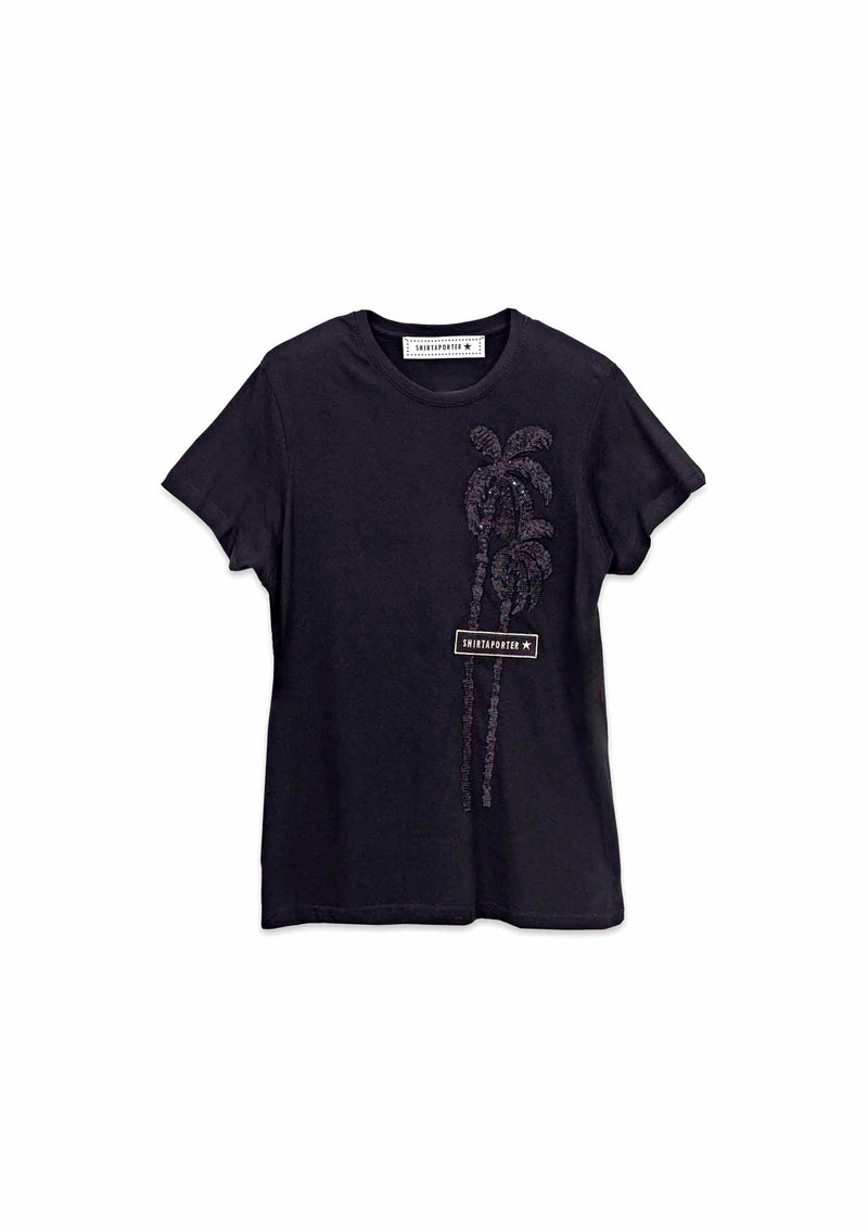 Shirtaporter T-SHIRT PALME SEQUIN