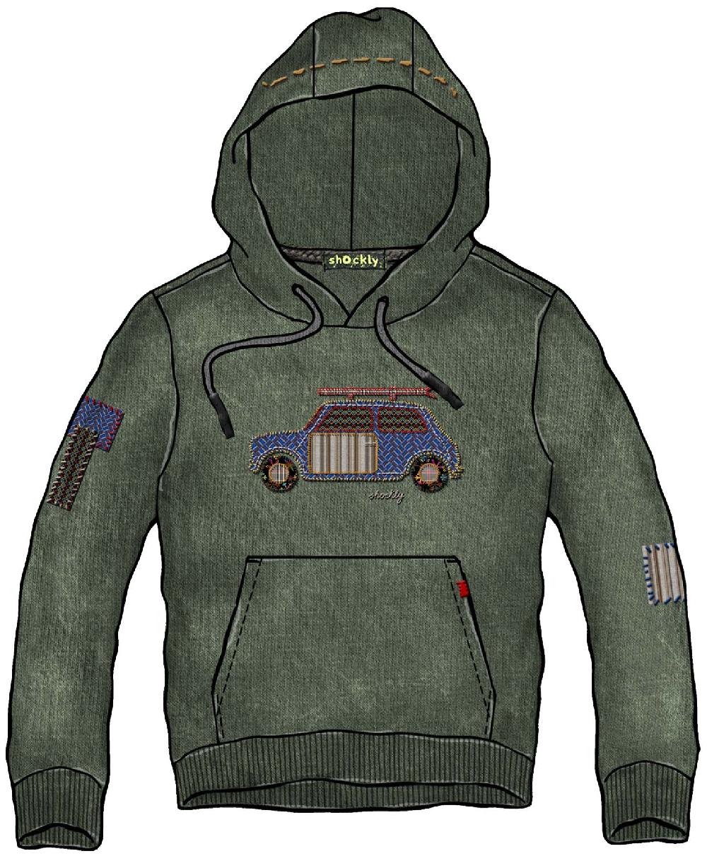 Shockly FELPA-HAND-MINI-HOOD Military
