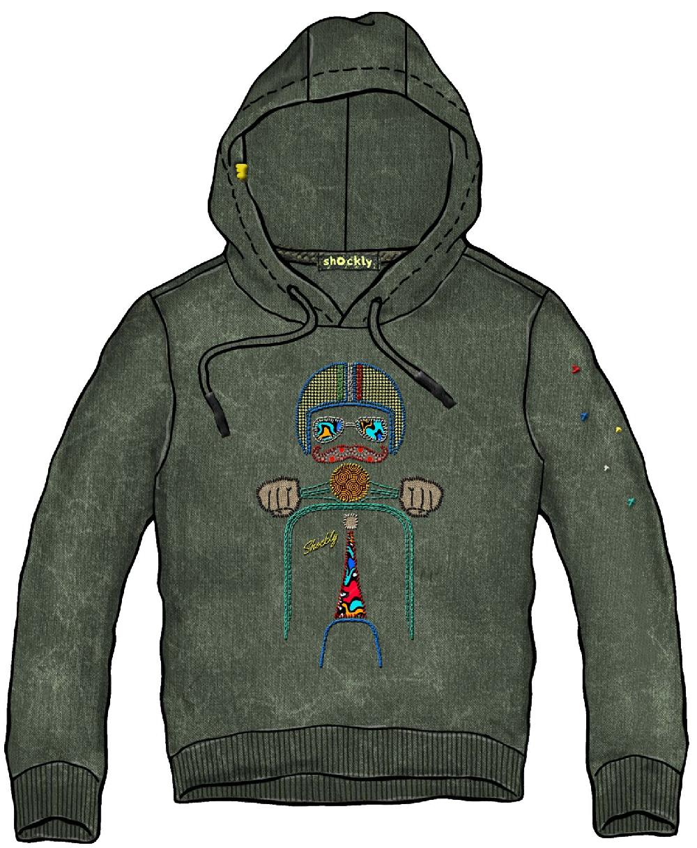 Shockly FELPA-HAND-VESPA-HOOD Military