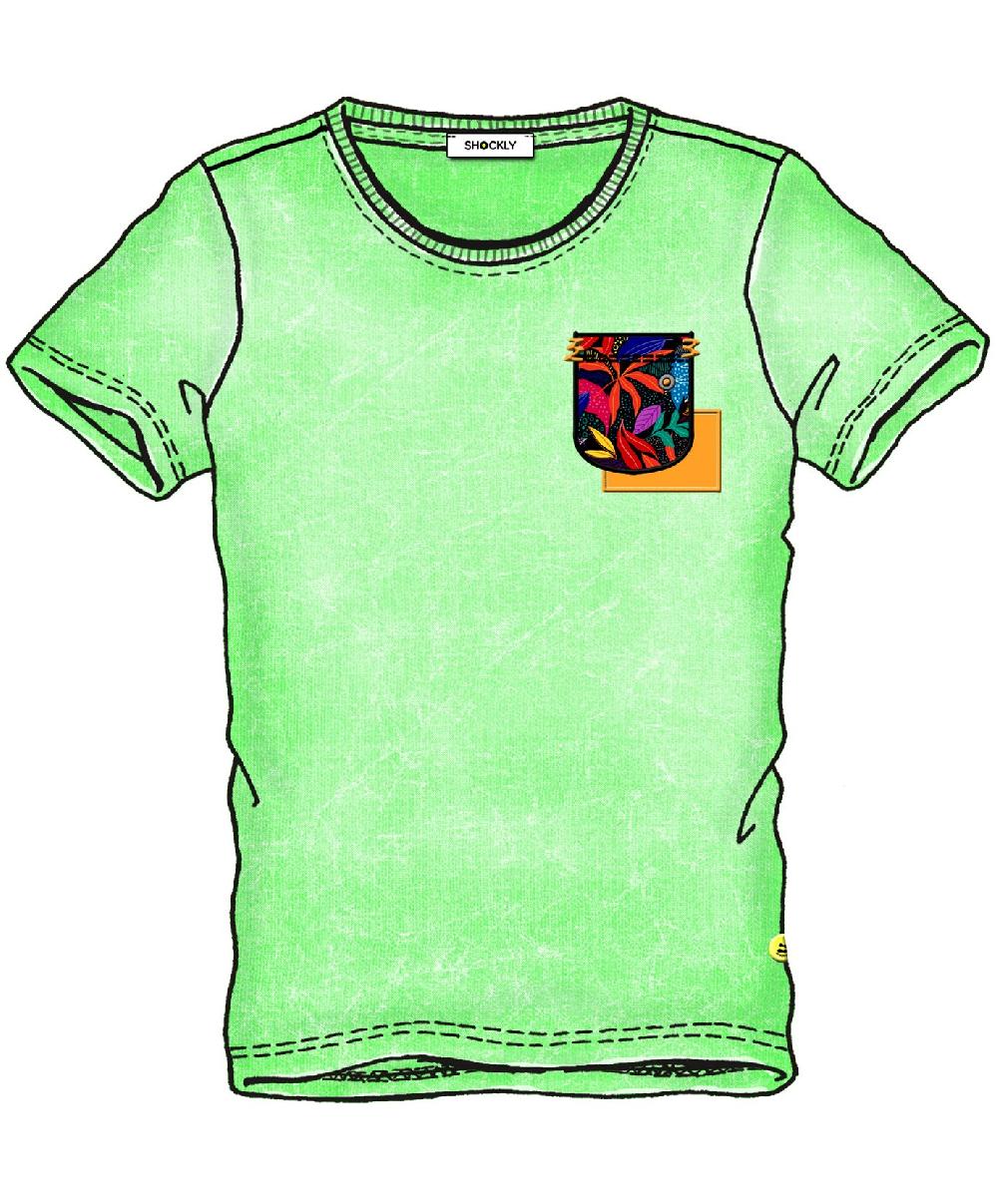 Shockly T-SHIRT-TAHITI Green-Fluo