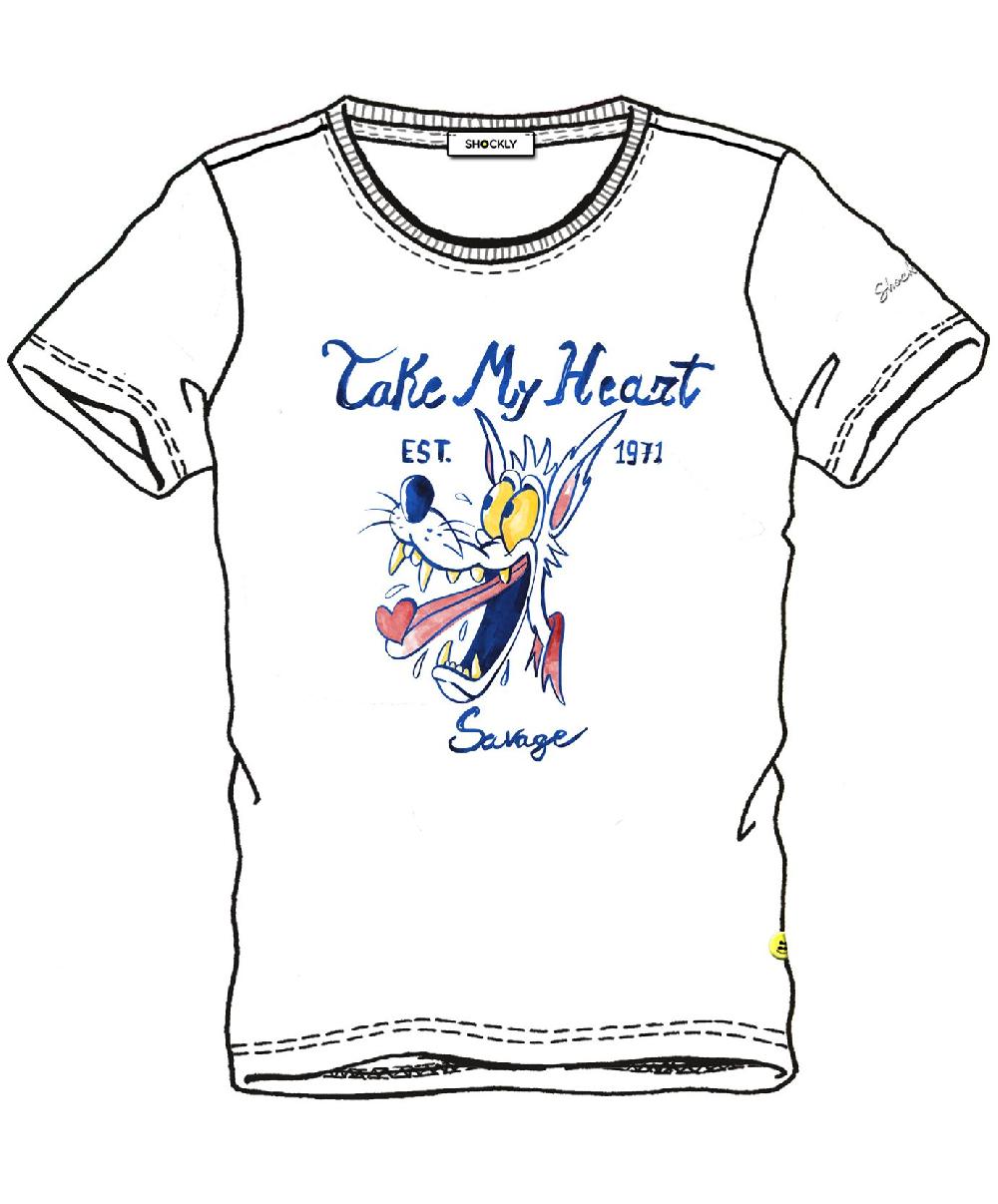 Shockly T-SHIRT-WOLF White