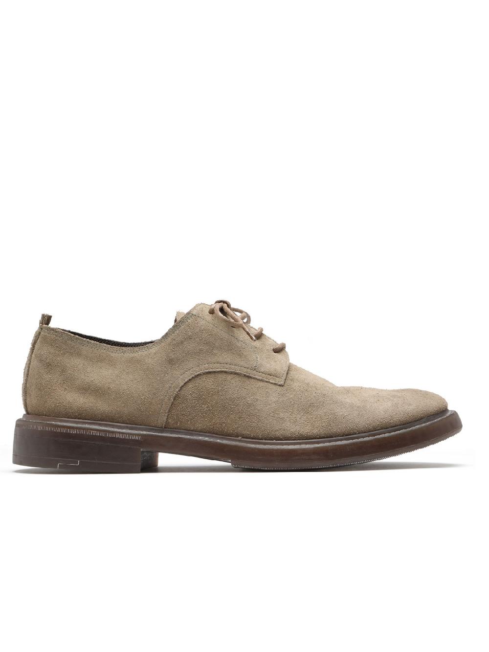 Silvano Sassetti Scarpe allacciate in suede color tortora