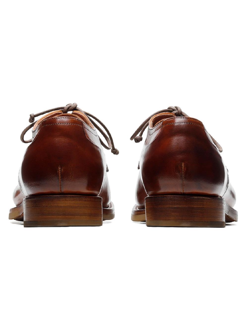 Silvano Sassetti Scarpe Derby Zurigo In Pelle Color Brandy