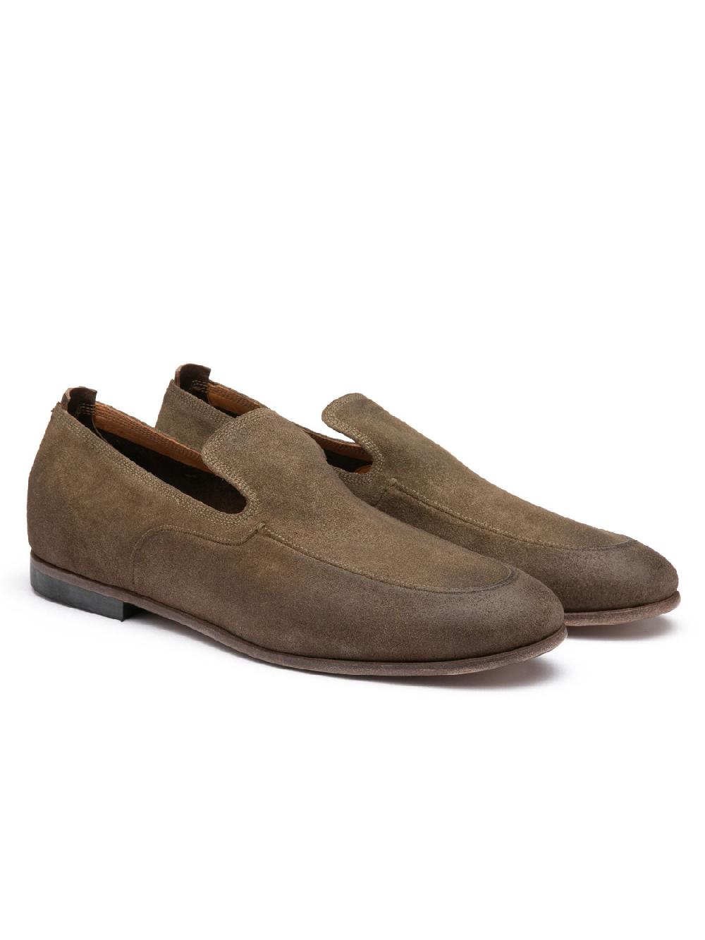 Silvano Sassetti Mocassini In Suede Color Taupe