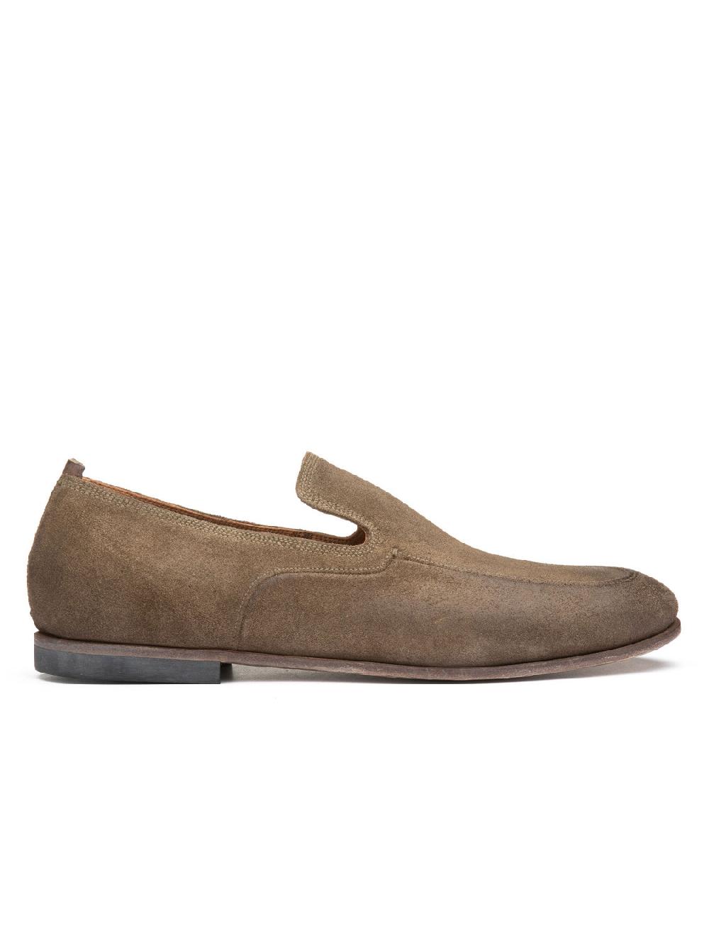 Silvano Sassetti Mocassini in suede color taupe