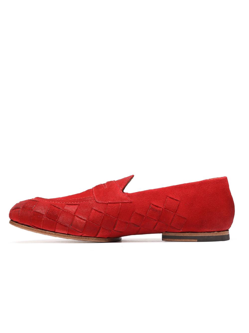 Silvano Sassetti Mocassini In Suede Rosso