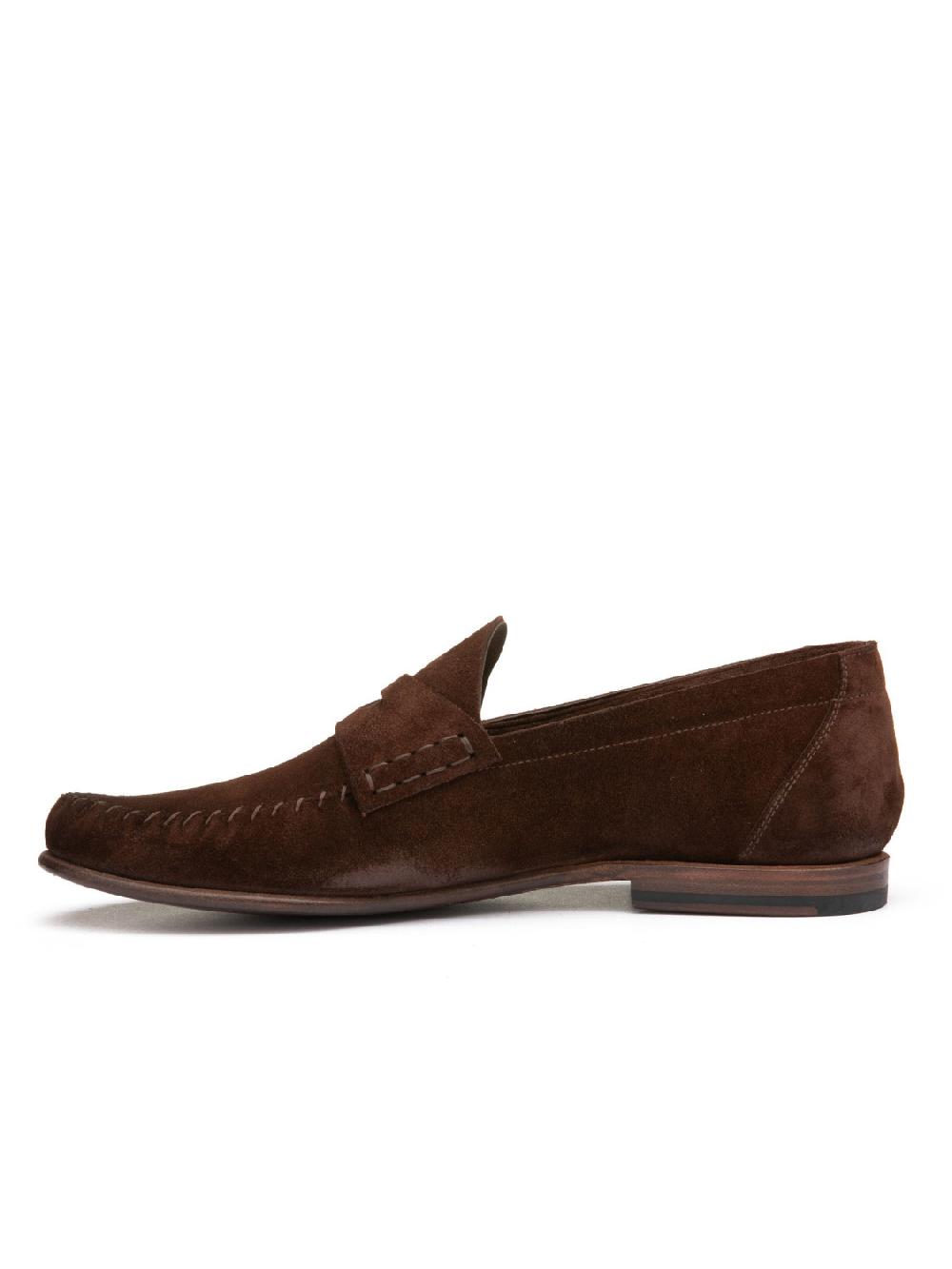 Silvano Sassetti Mocassini Penny In Suede Marrone