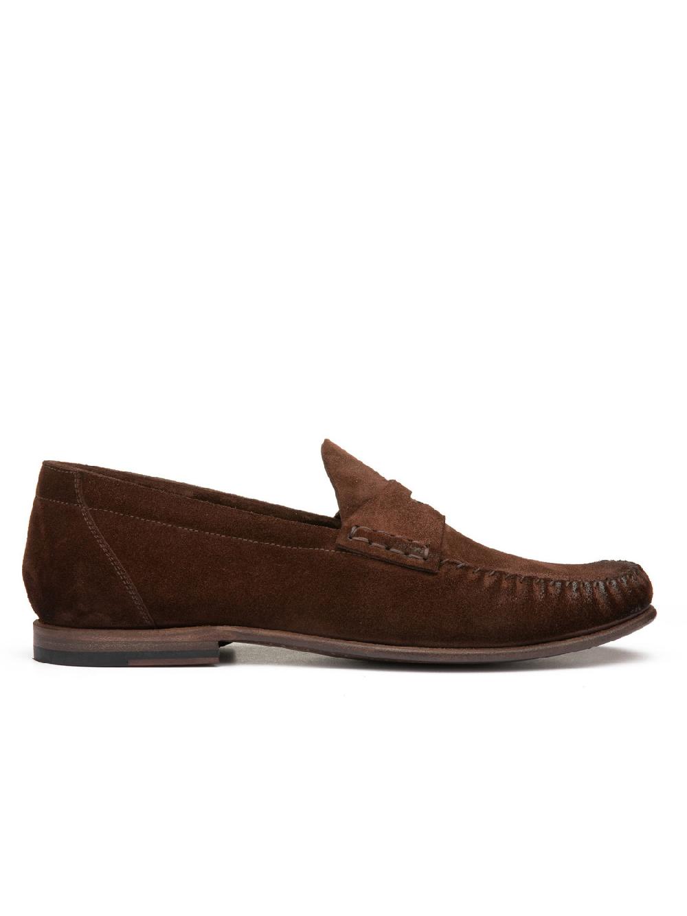 Silvano Sassetti Mocassini Penny in suede marrone