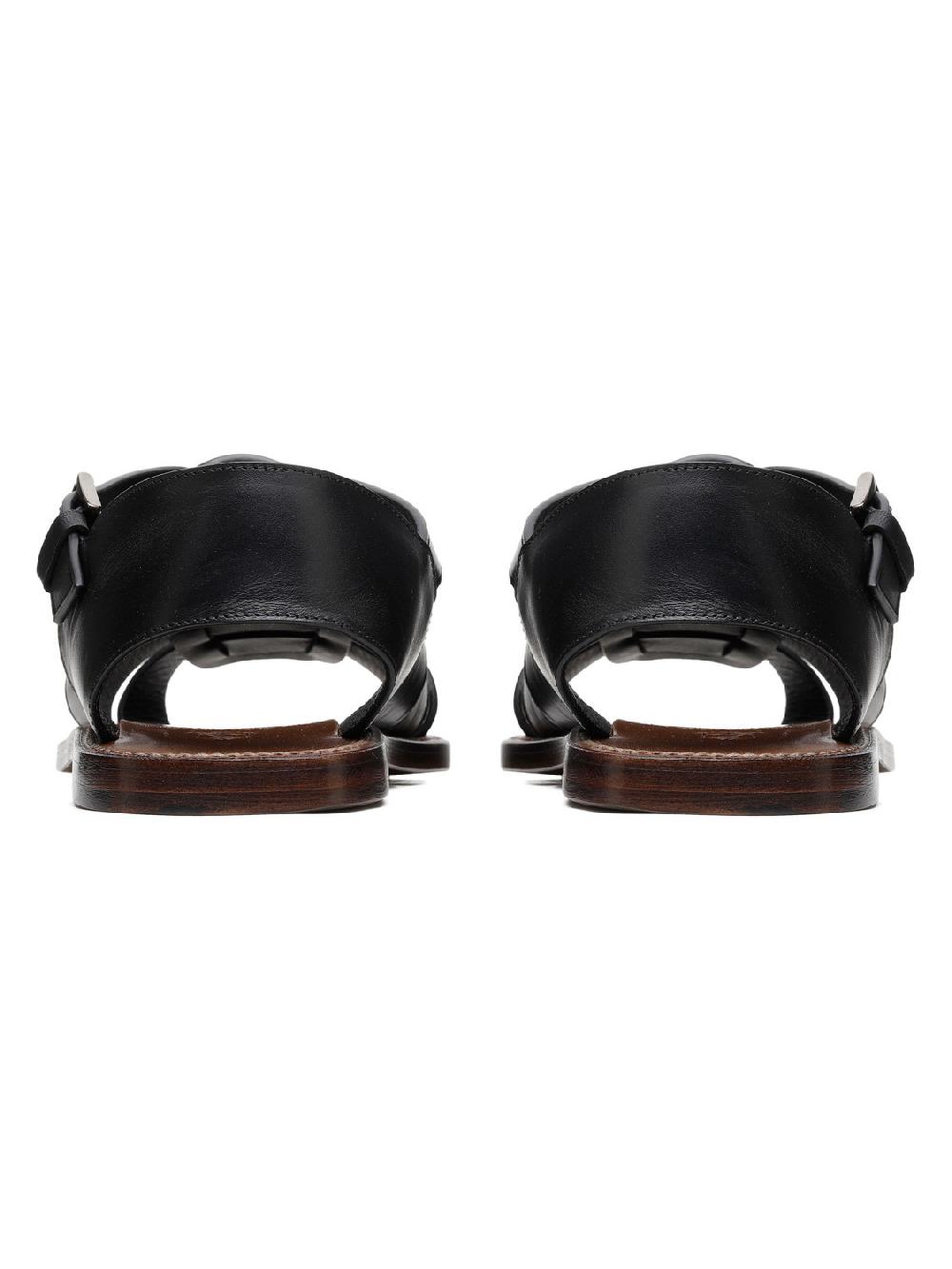 Silvano Sassetti Sandali Gladiator In Pelle Nera