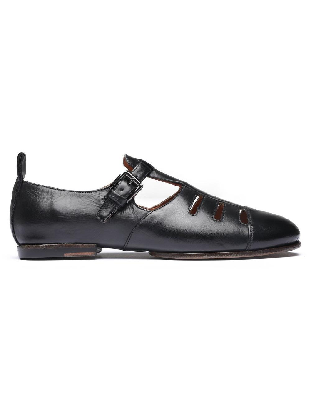 Silvano Sassetti Sandali granchio in pelle nere