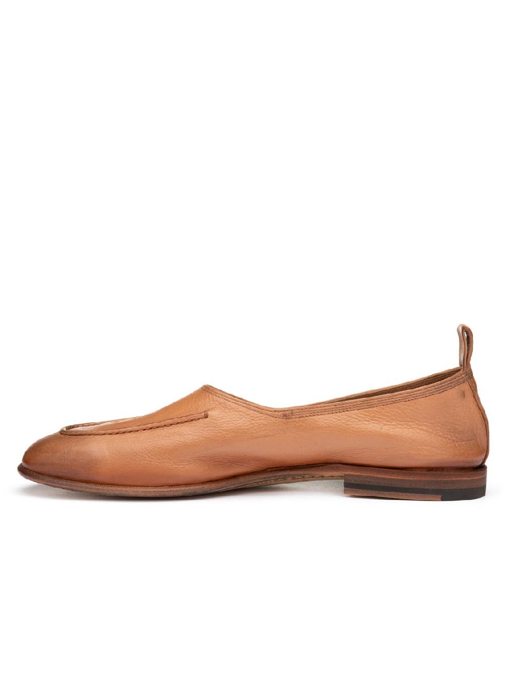 Silvano Sassetti Slippers In Pelle Color Caramello
