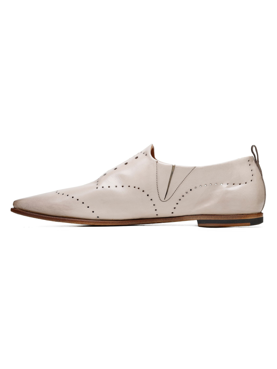 Silvano Sassetti Slippers In Pelle Color Crema