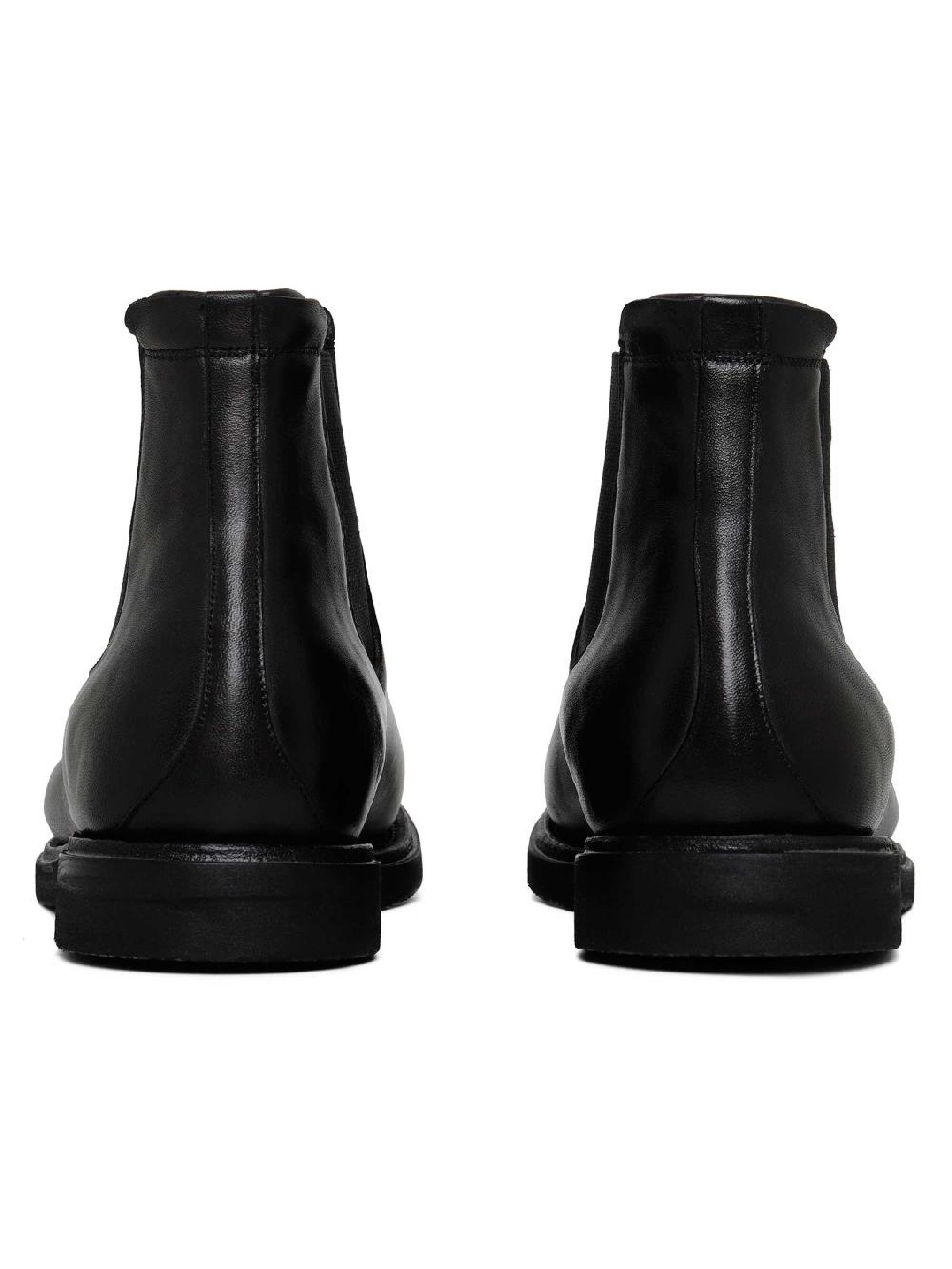 Silvano Sassetti Stivaletti Beatles In Pelle Nera