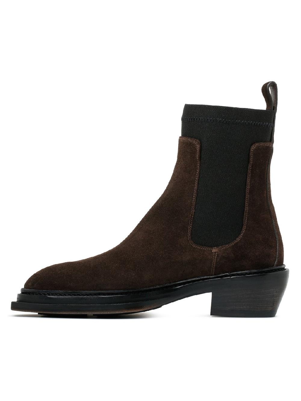 Silvano Sassetti Stivaletti In Suede Marrone Scuro