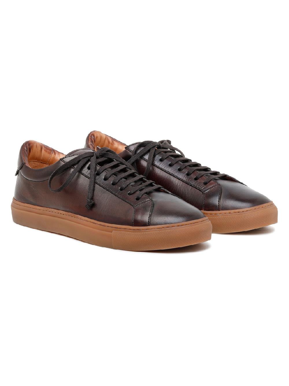 Silvano Sassetti Sneaker Romilly In Pelle Marrone Scuro