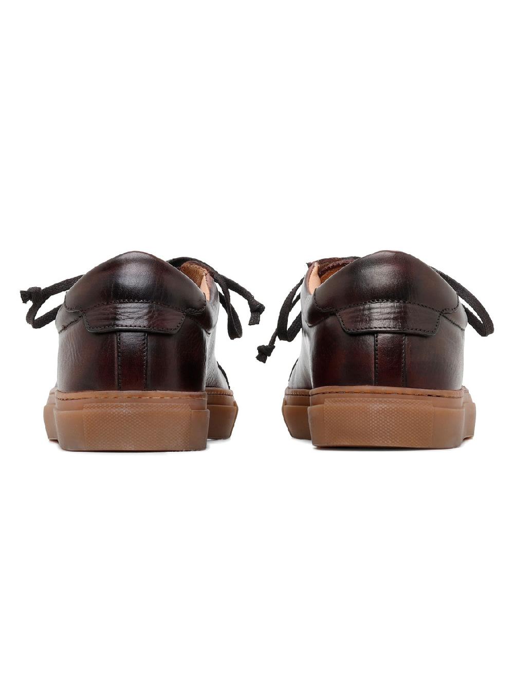 Silvano Sassetti Sneaker Romilly In Pelle Marrone Scuro