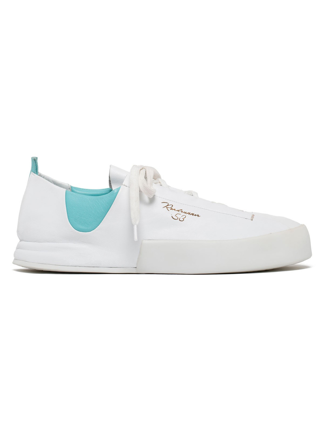 Silvano Sassetti Sneakers Jegher bianche e acquamarina
