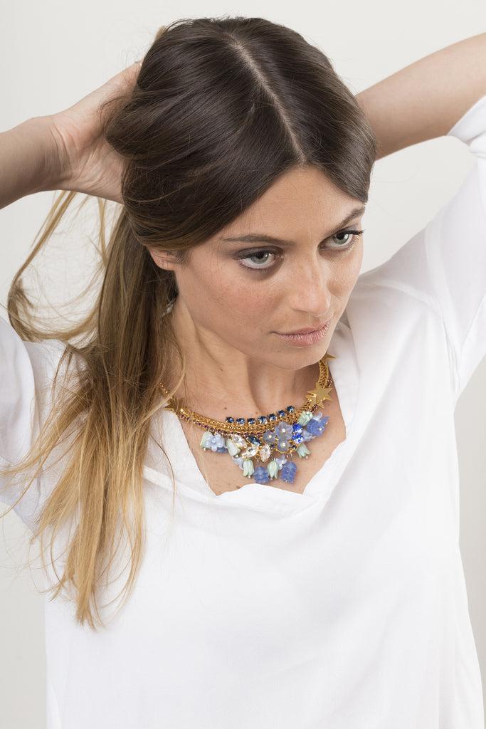 Silvia Gnecchi Kalani Blue Necklace