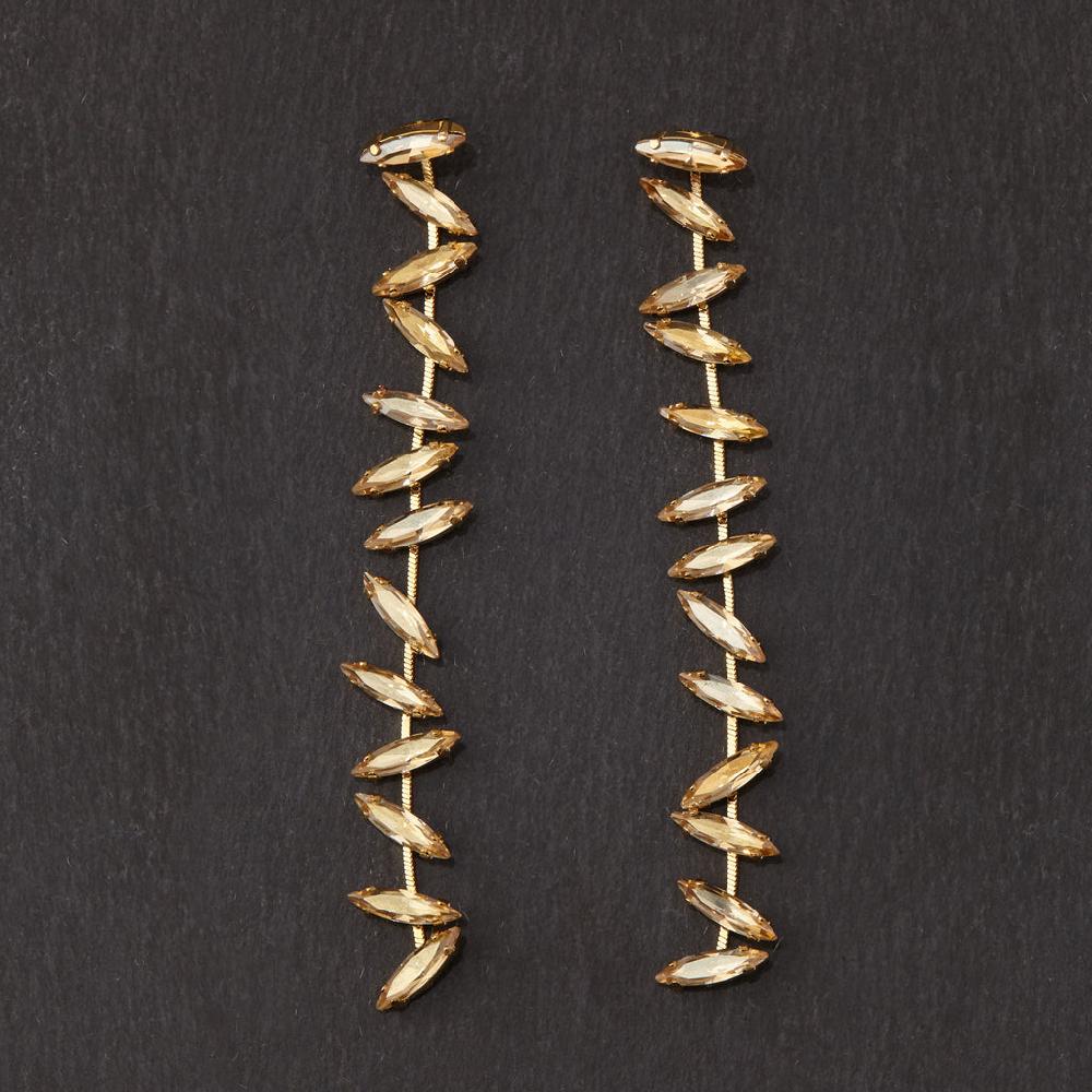 Silvia Gnecchi Navette Long Earrings