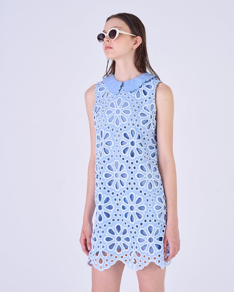 Silvian Heach Abito Corto Traforato A Fiori