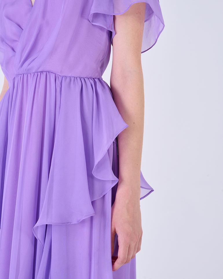 Silvian Heach Abito Lungo Con Volant