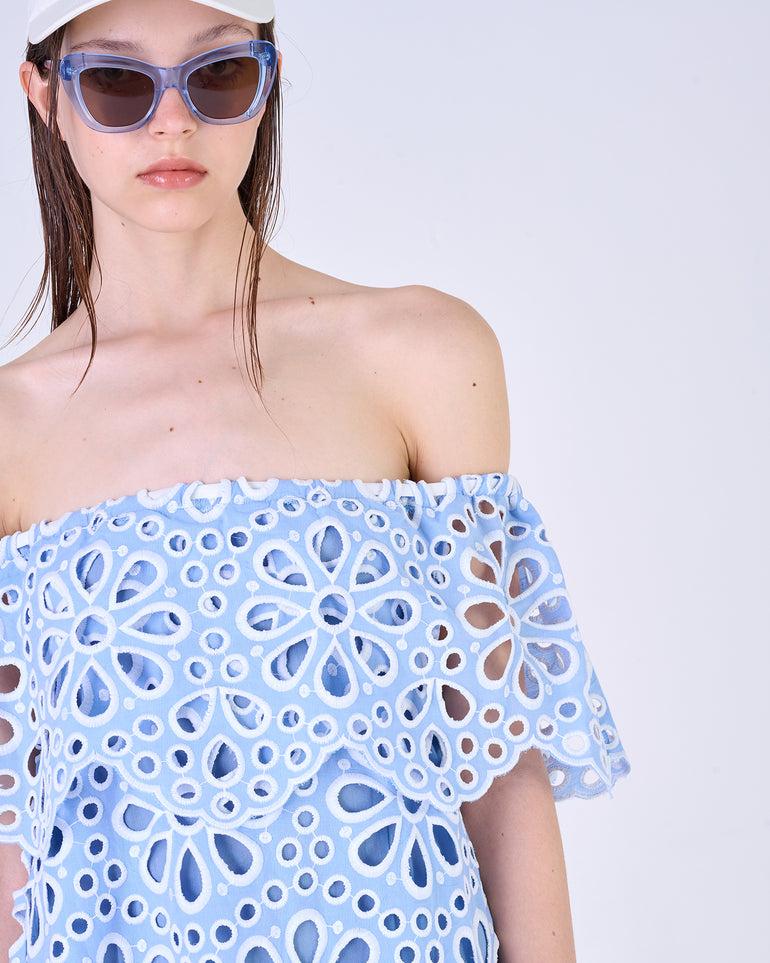 Silvian Heach Abito Lungo Traforato A Fiori