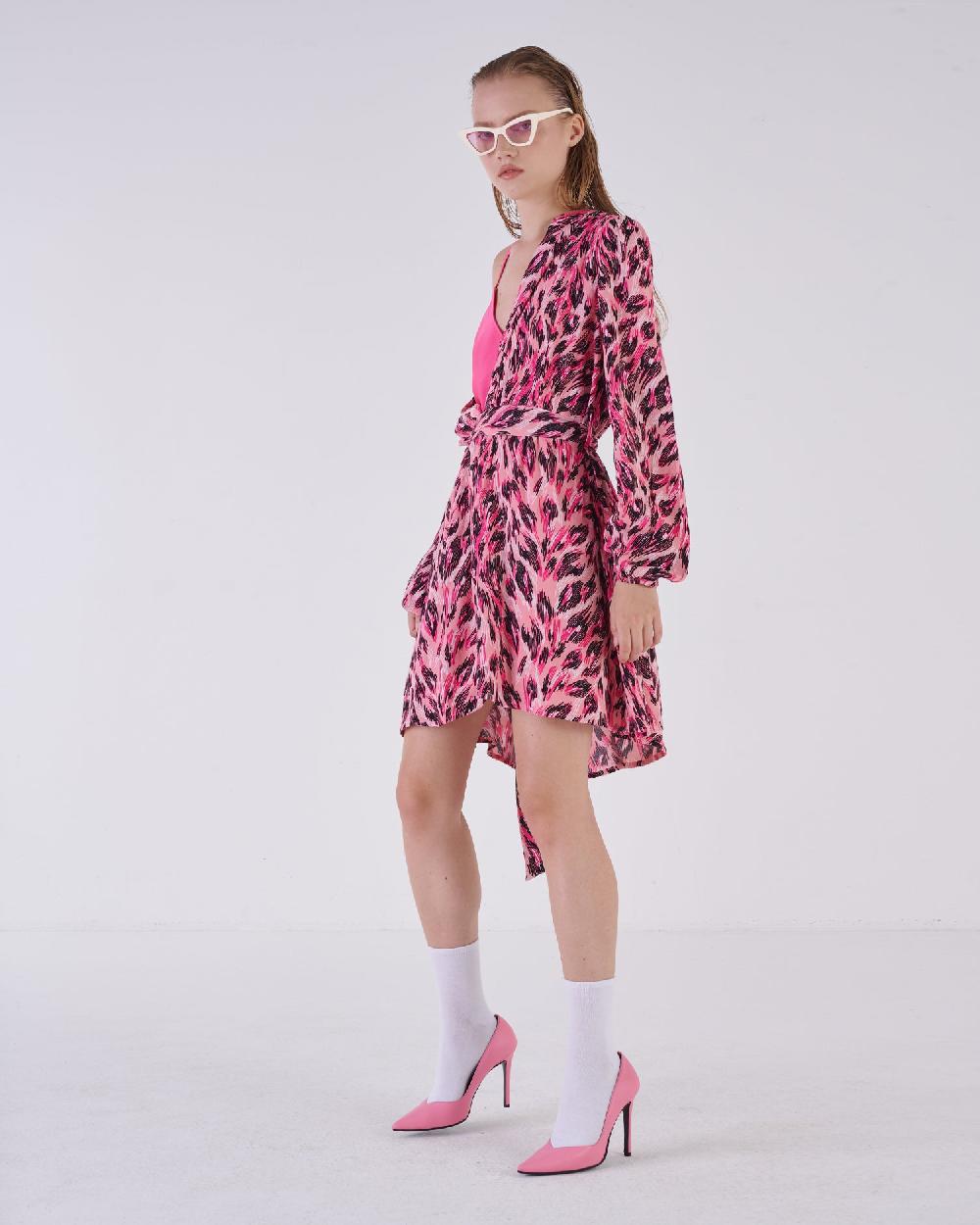 Silvian Heach Abito Maculato Con Cintura In Vita