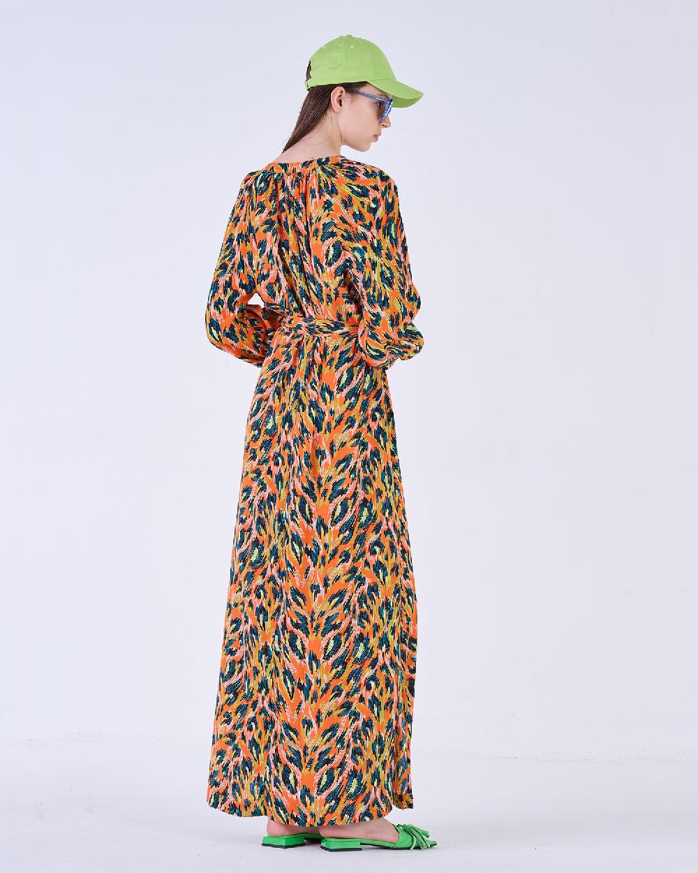 Silvian Heach Abito Maculato Con Cintura In Vita