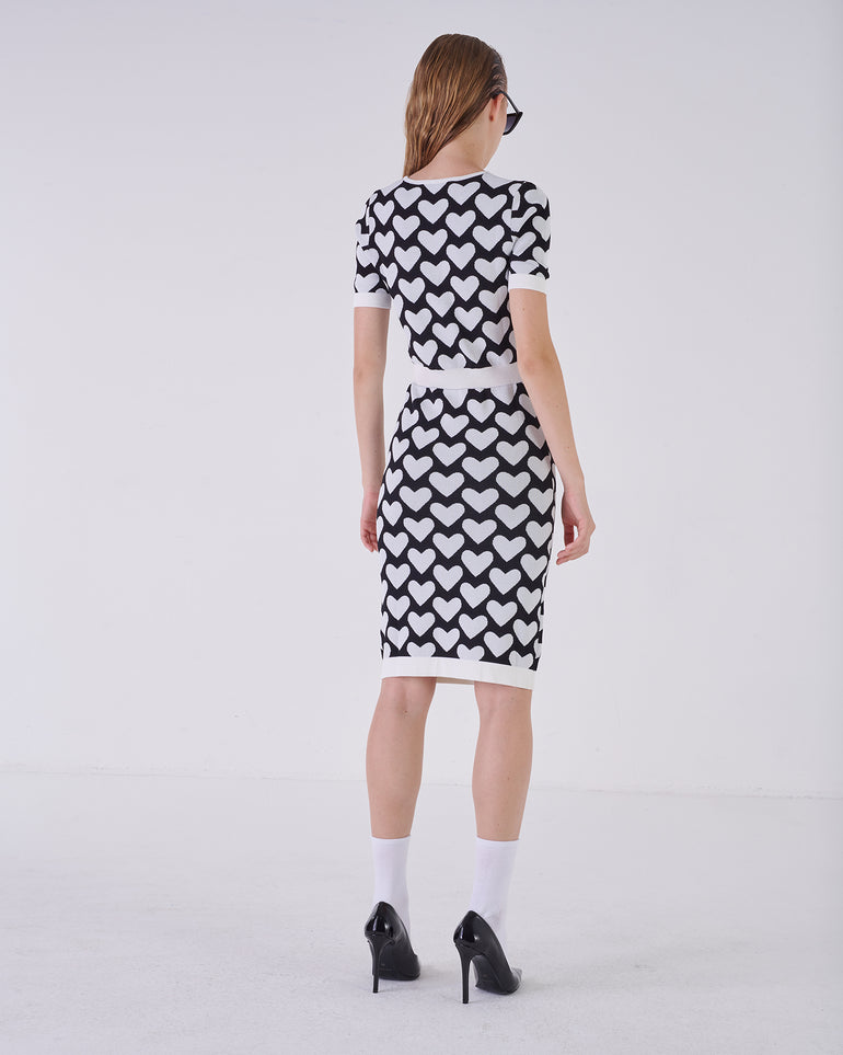 Silvian Heach Abito Midi Con Cuori