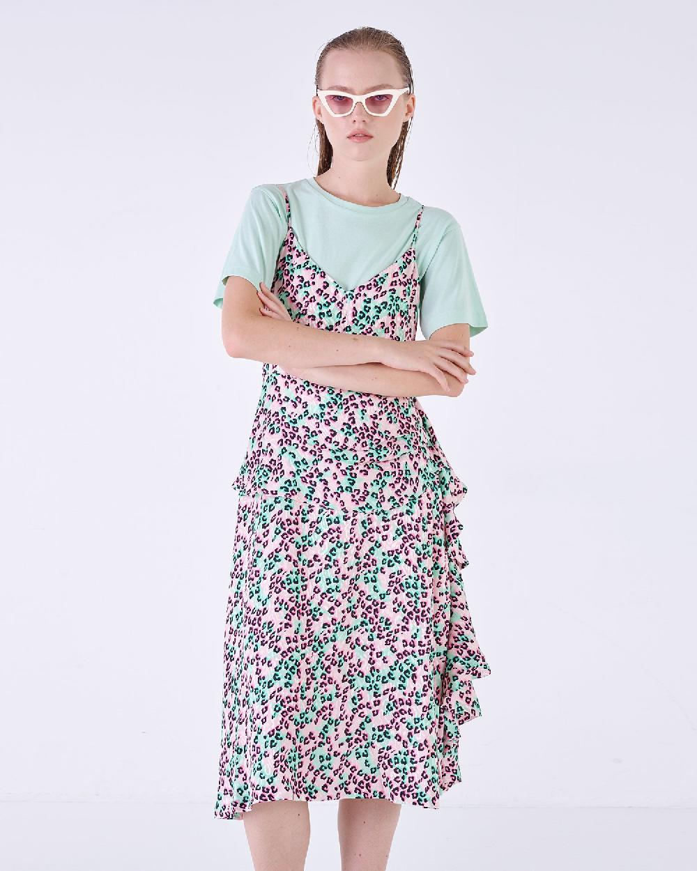 Silvian Heach Abito Midi Leopardato