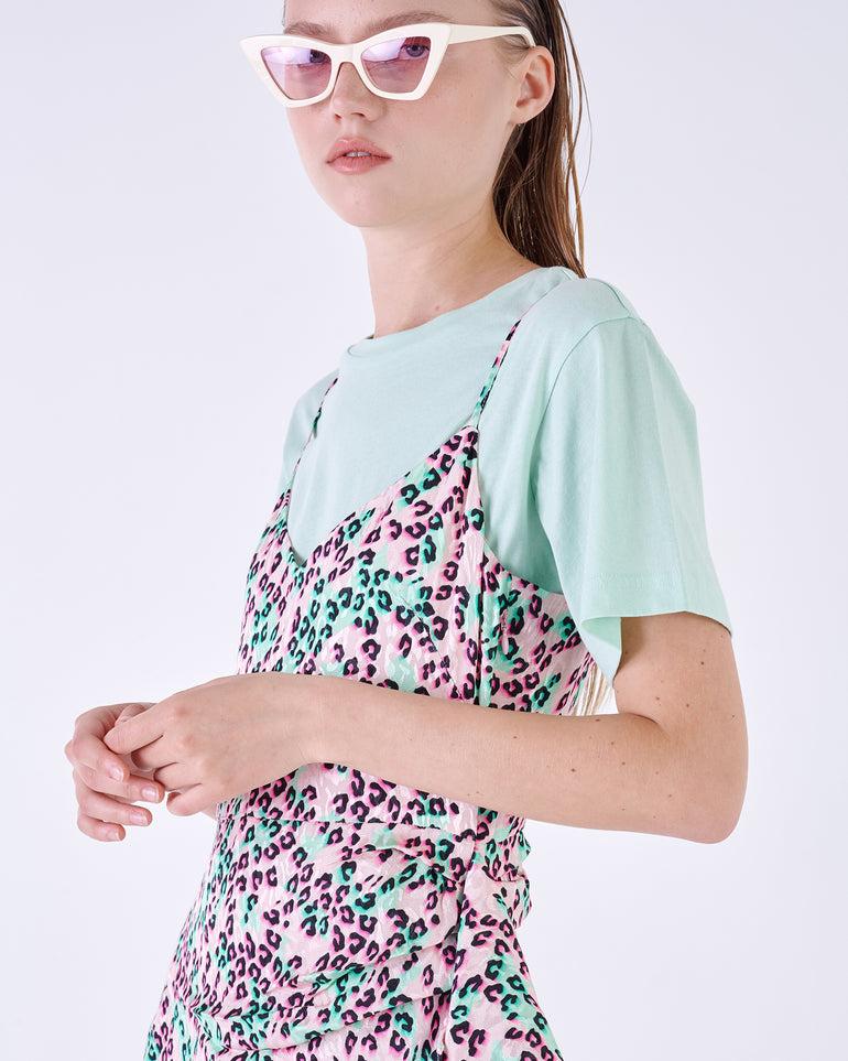 Silvian Heach Abito Midi Leopardato