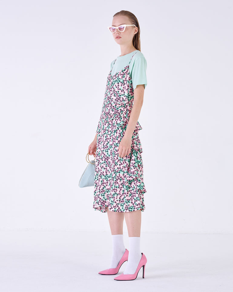 Silvian Heach Abito Midi Leopardato