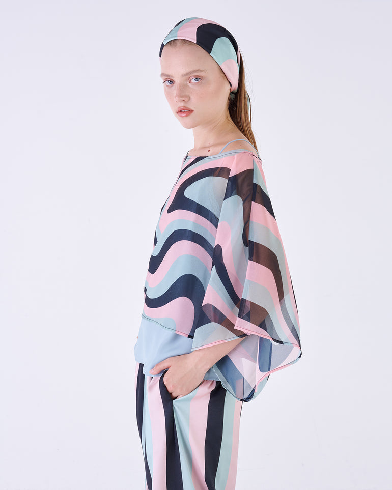 Silvian Heach Blusa semitrasparente multicolor