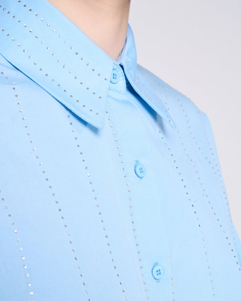 Silvian Heach Camicia Crop Con Strass