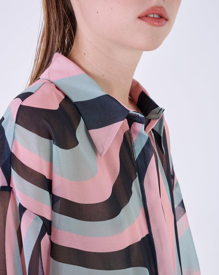 Silvian Heach Camicia Semitrasparente Multicolor