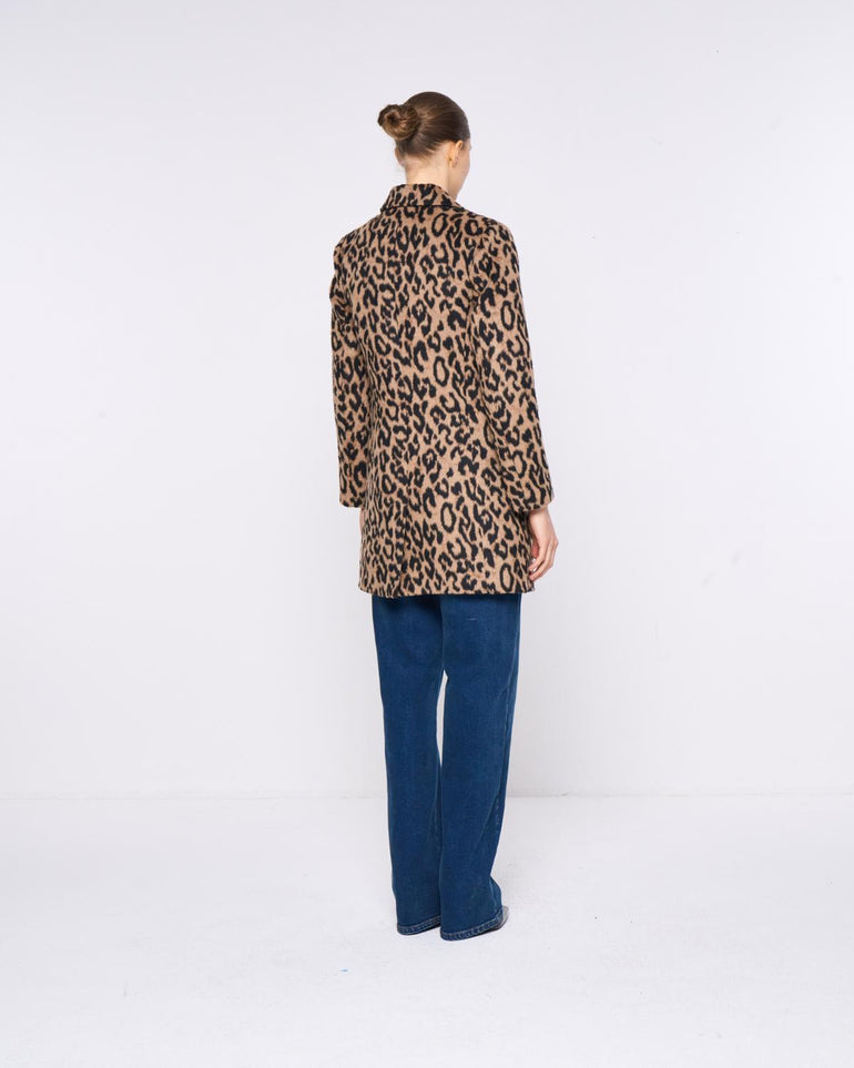 Silvian Heach Cappotto Monopetto Leopardato