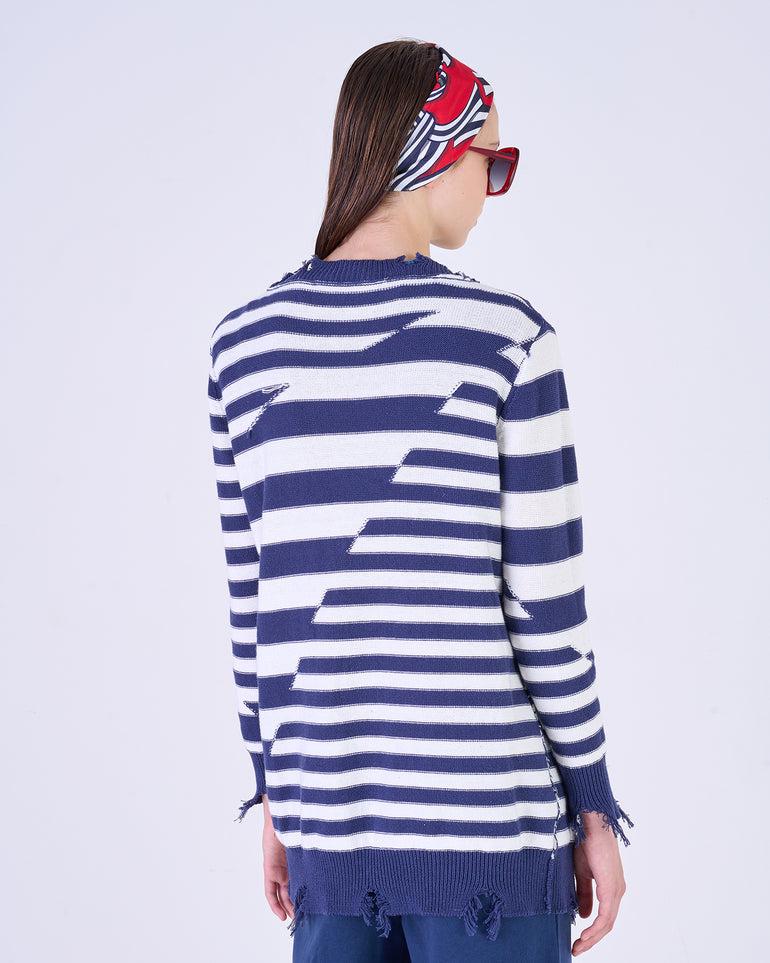 Silvian Heach Cardigan Lungo A Righe