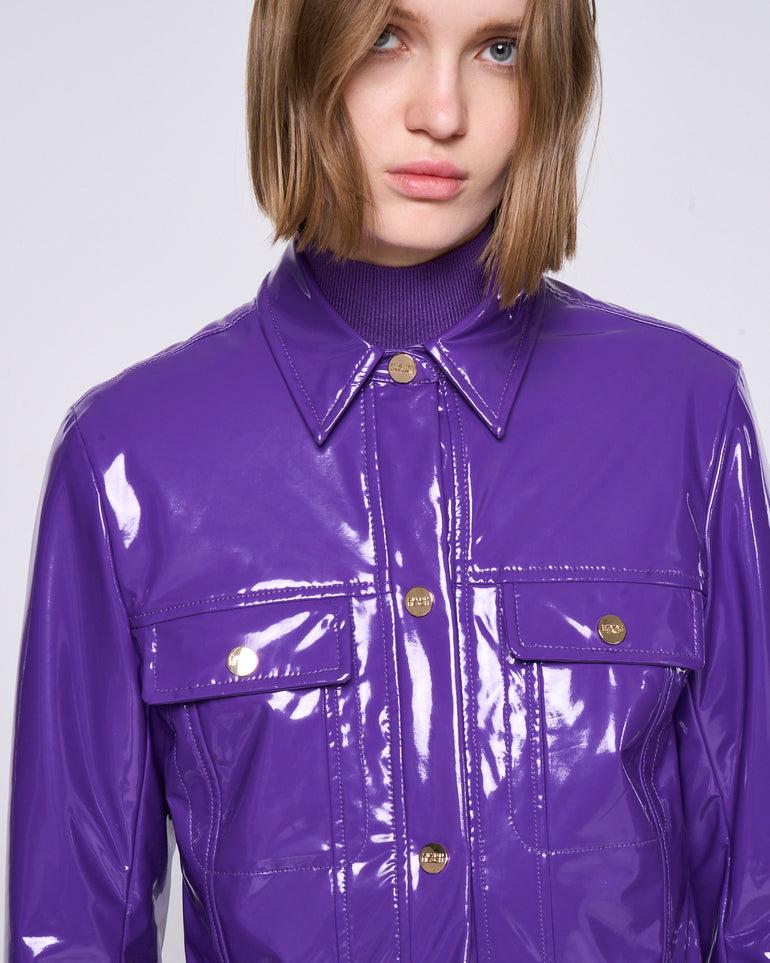 Silvian Heach Giacca Crop In Vinile