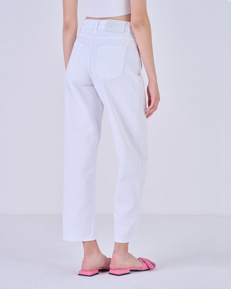Silvian Heach Jeans Con Ricami Traforati