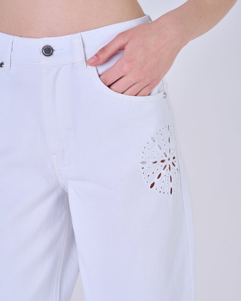 Silvian Heach Jeans Con Ricami Traforati